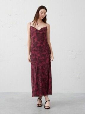 Banana Republic Chiffon Midi Dress MEDIUM TALL